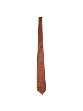 Brown & Church Ltd. 100% Silk Tie Peach Orange